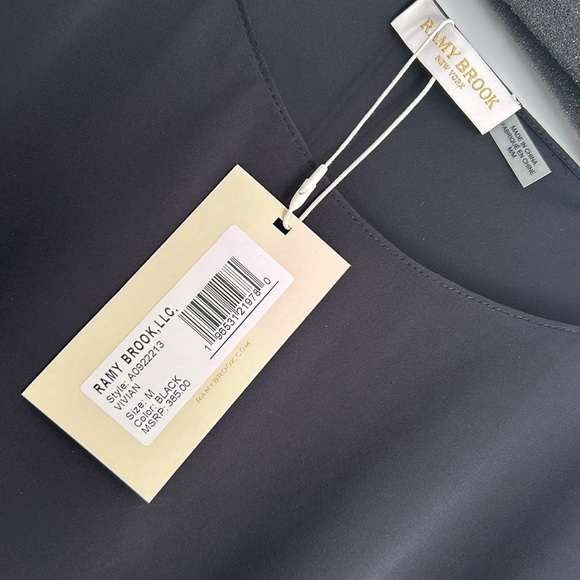 New BLACK Ramy Brook Vivian top - Picture 7 of 16